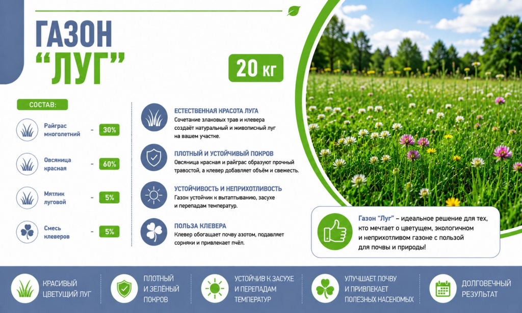 Газон Луг 20 кг Газон Луг 20 кг.jpg